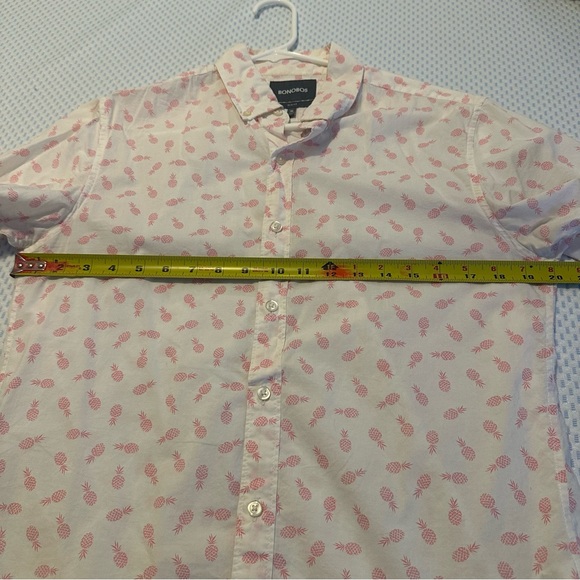 Bonobos Pink Pineapple Short Sleeve Shirt - Picture 4 of 5